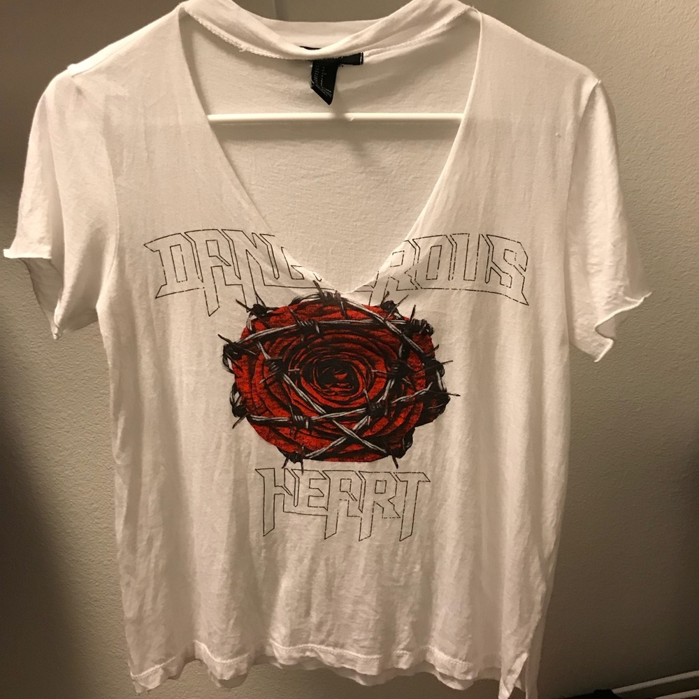 Cut neck shirt